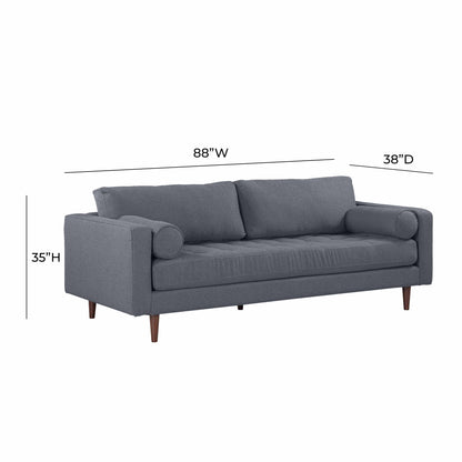 Elise Navy Tweed Sofa