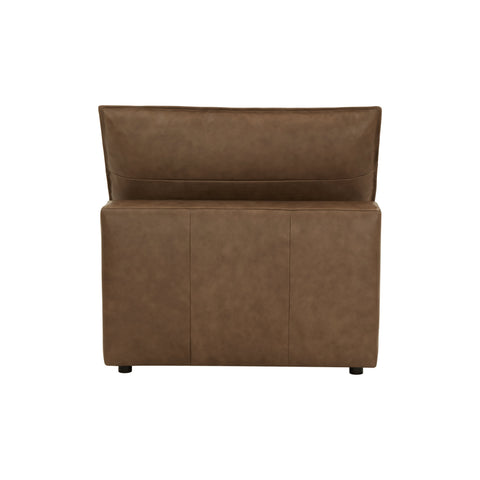 Ines Castaigne Brown Leather Modular Armless Chair - image 5