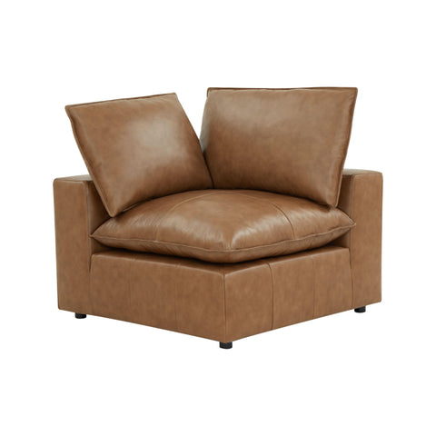 Ines Castaigne Brown Leather Modular Corner Chair - image 7