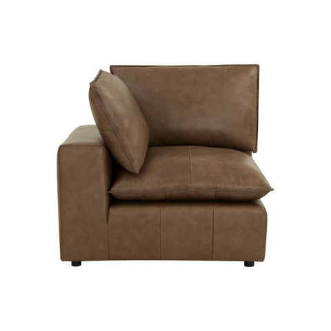 Ines Castaigne Brown Leather Modular Corner Chair - image 2
