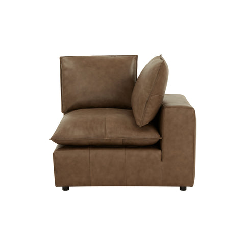 Ines Castaigne Brown Leather Modular Corner Chair - image 3