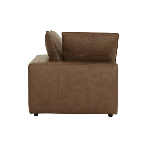 Ines Castaigne Brown Leather Modular Corner Chair - image 5