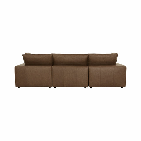 Ines Castaigne 4-Piece Brown Leather Modular Sectional - image 5
