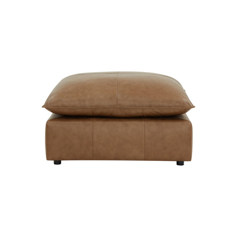 Ines Castaigne Brown Leather Ottoman - image 4