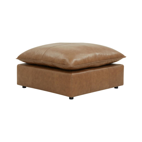 Ines Castaigne Brown Leather Ottoman - image 5