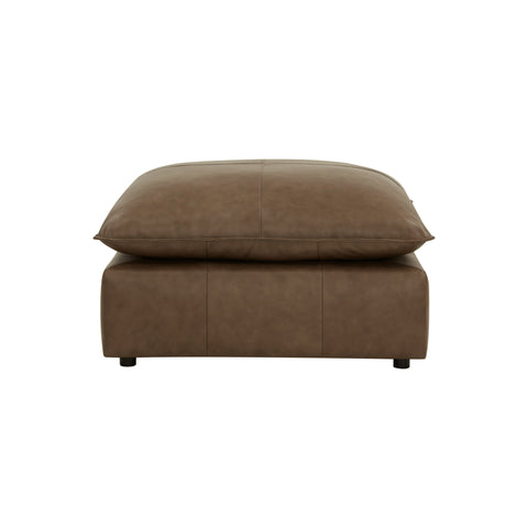 Ines Castaigne Brown Leather Ottoman - image 2