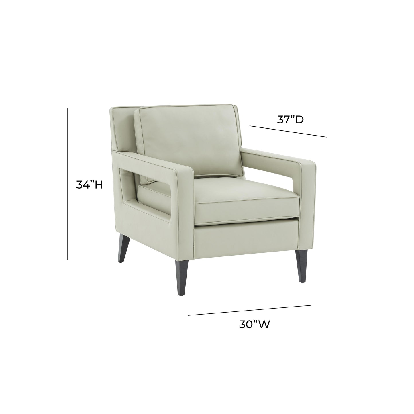 arianna stone gray accent chair