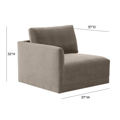 Bree Taupe LAF Corner Chair