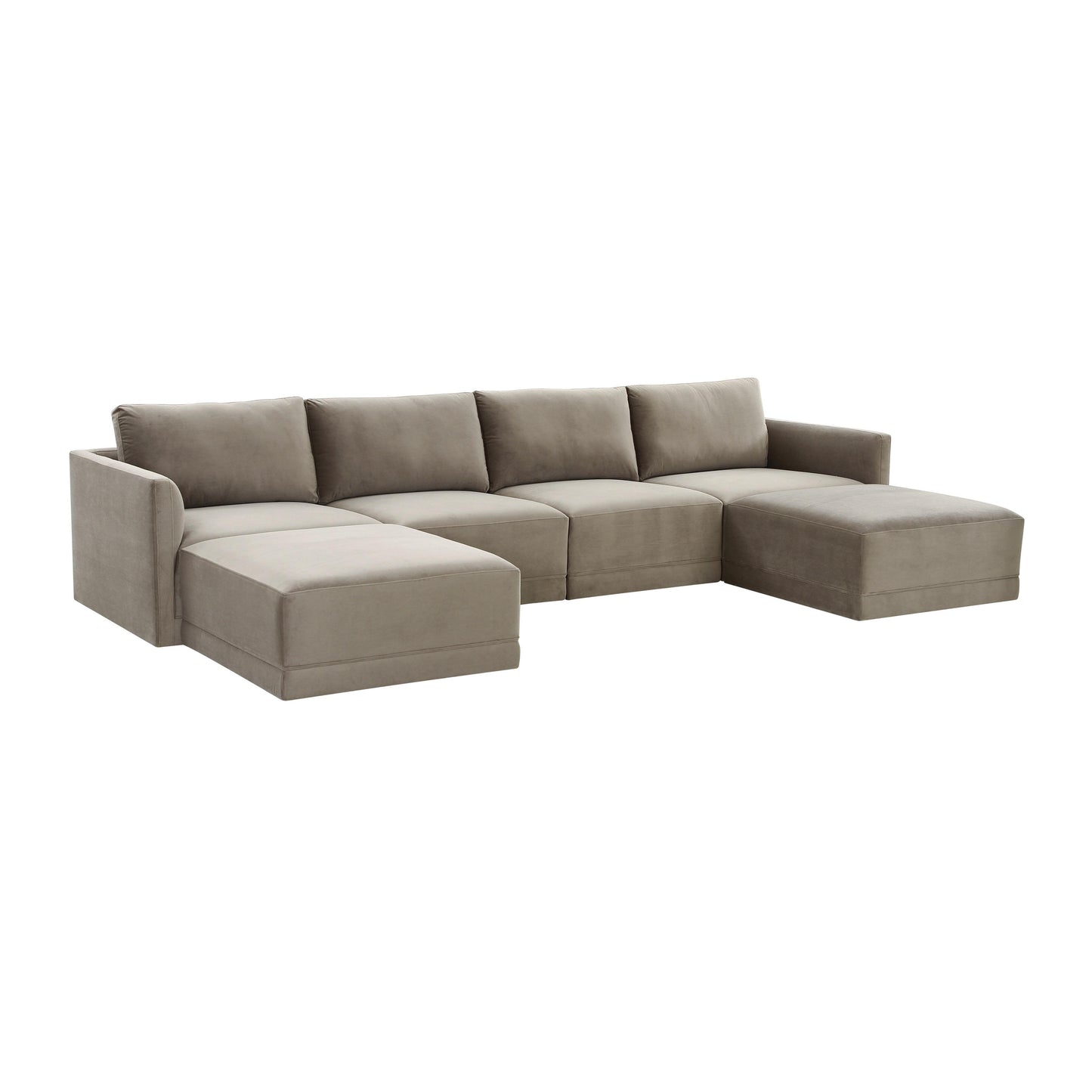 bree taupe modular u sectional