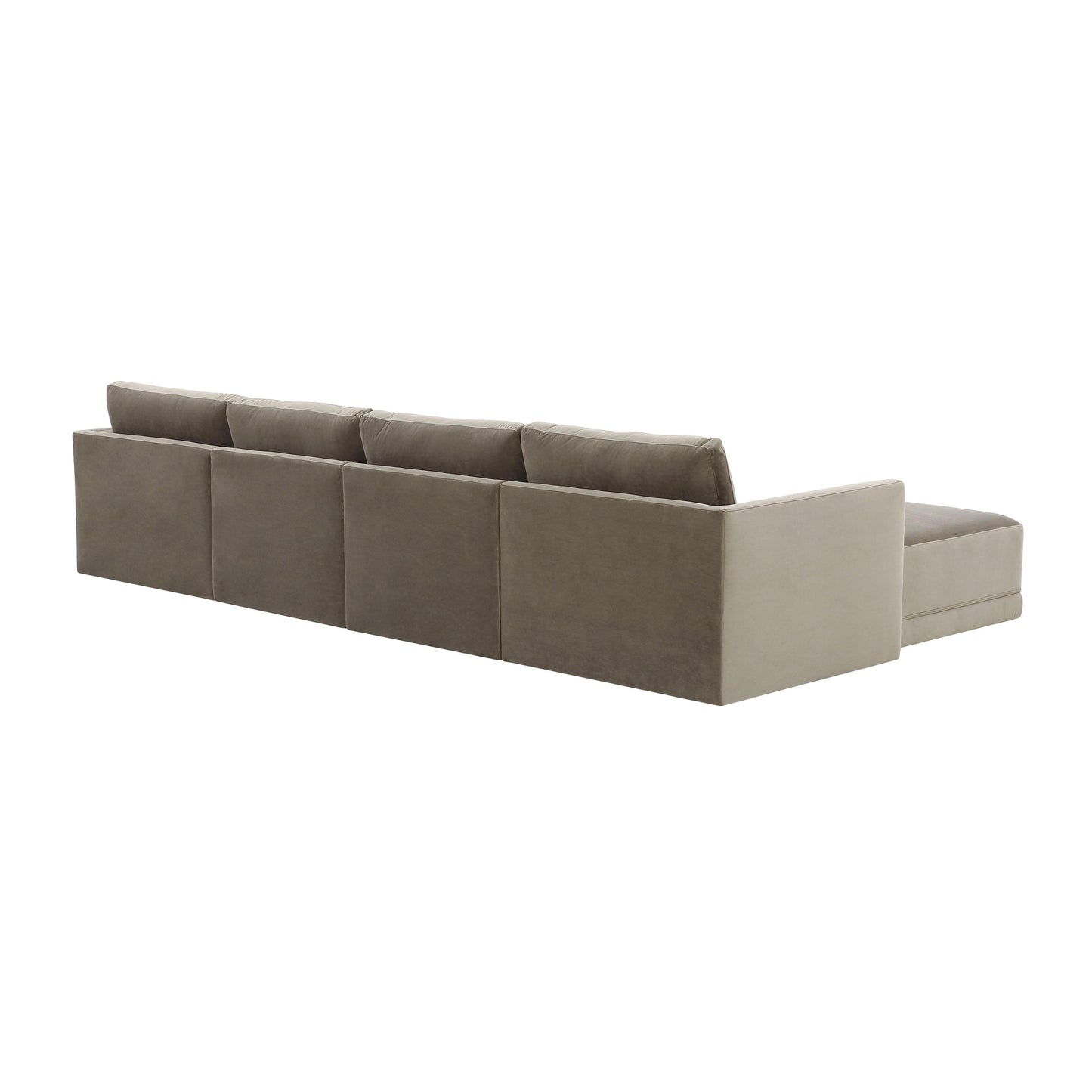 bree taupe modular u sectional