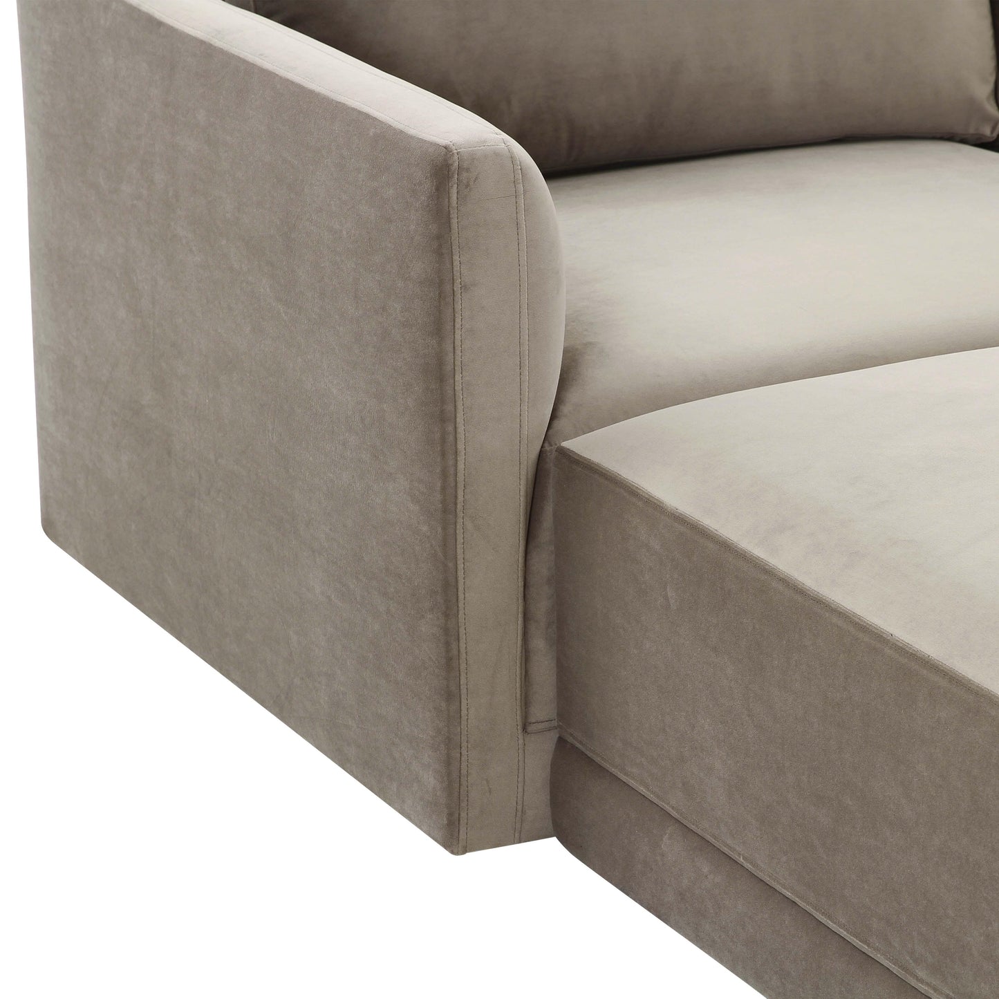 bree taupe modular u sectional