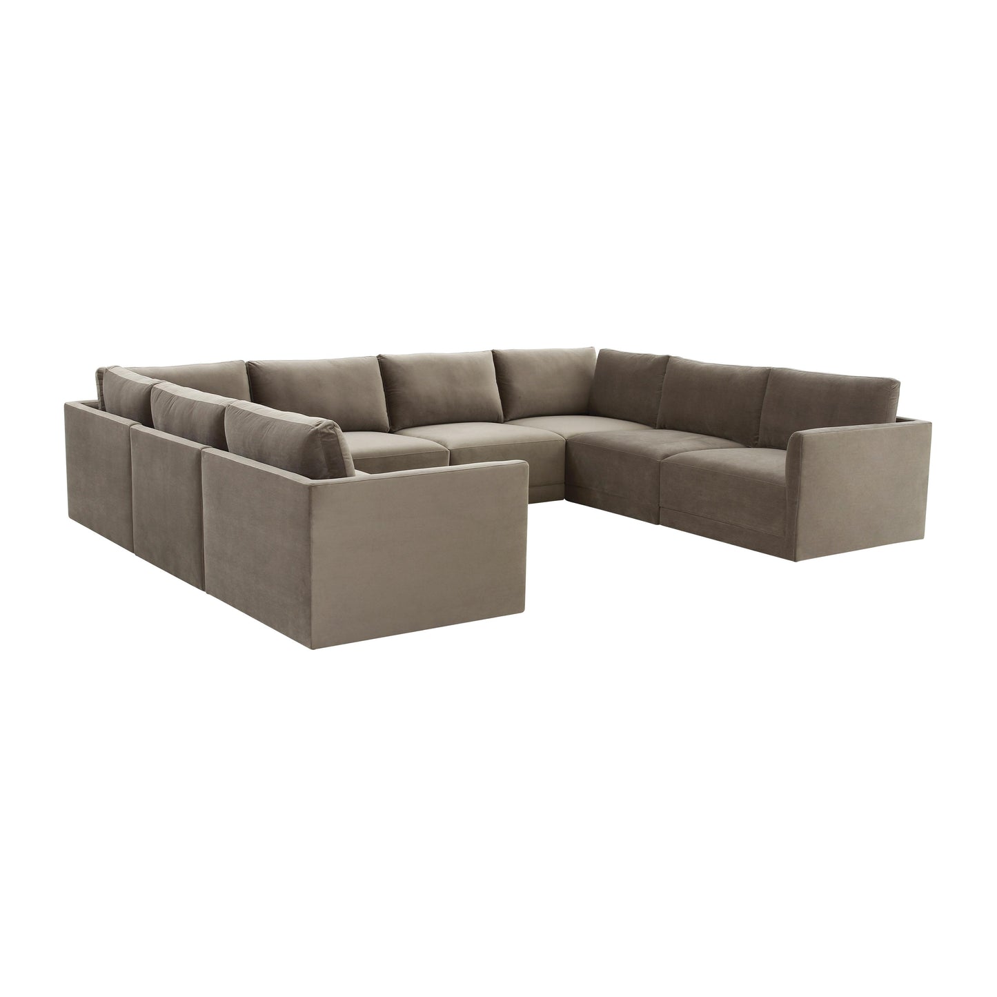 bree taupe modular large u sectional