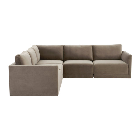 Margaux Versailles 5-Piece Performance Velvet Modular L Sectional - image 1