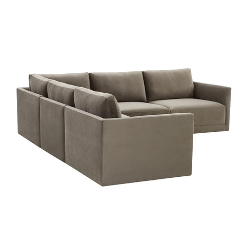 Margaux Versailles 5-Piece Performance Velvet Modular L Sectional - image 3