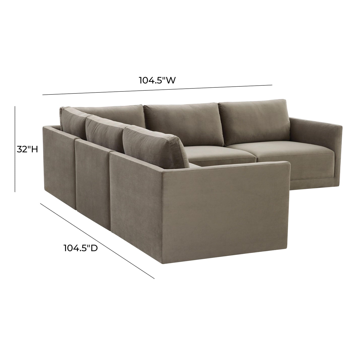 bree taupe modular l sectional