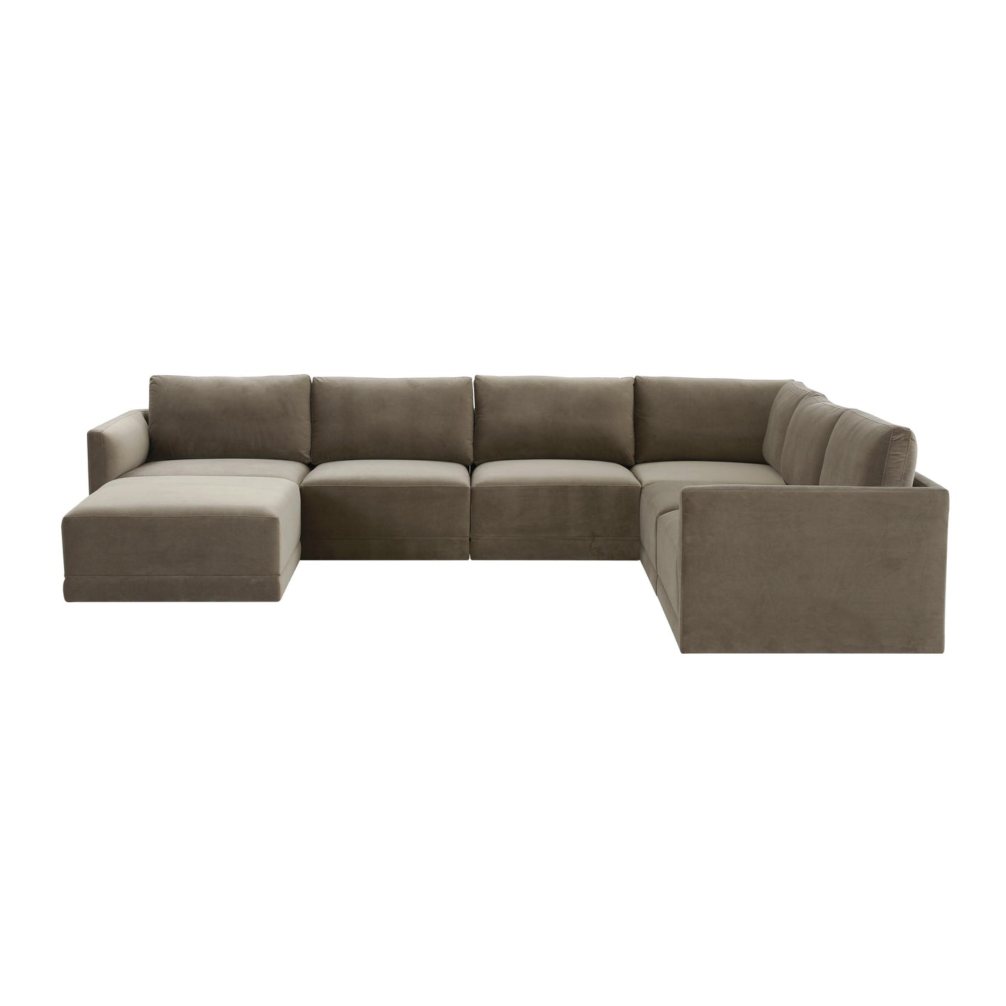 bree taupe modular large chaise sectional