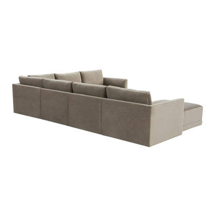 Bree Taupe Modular Large Chaise Sectional