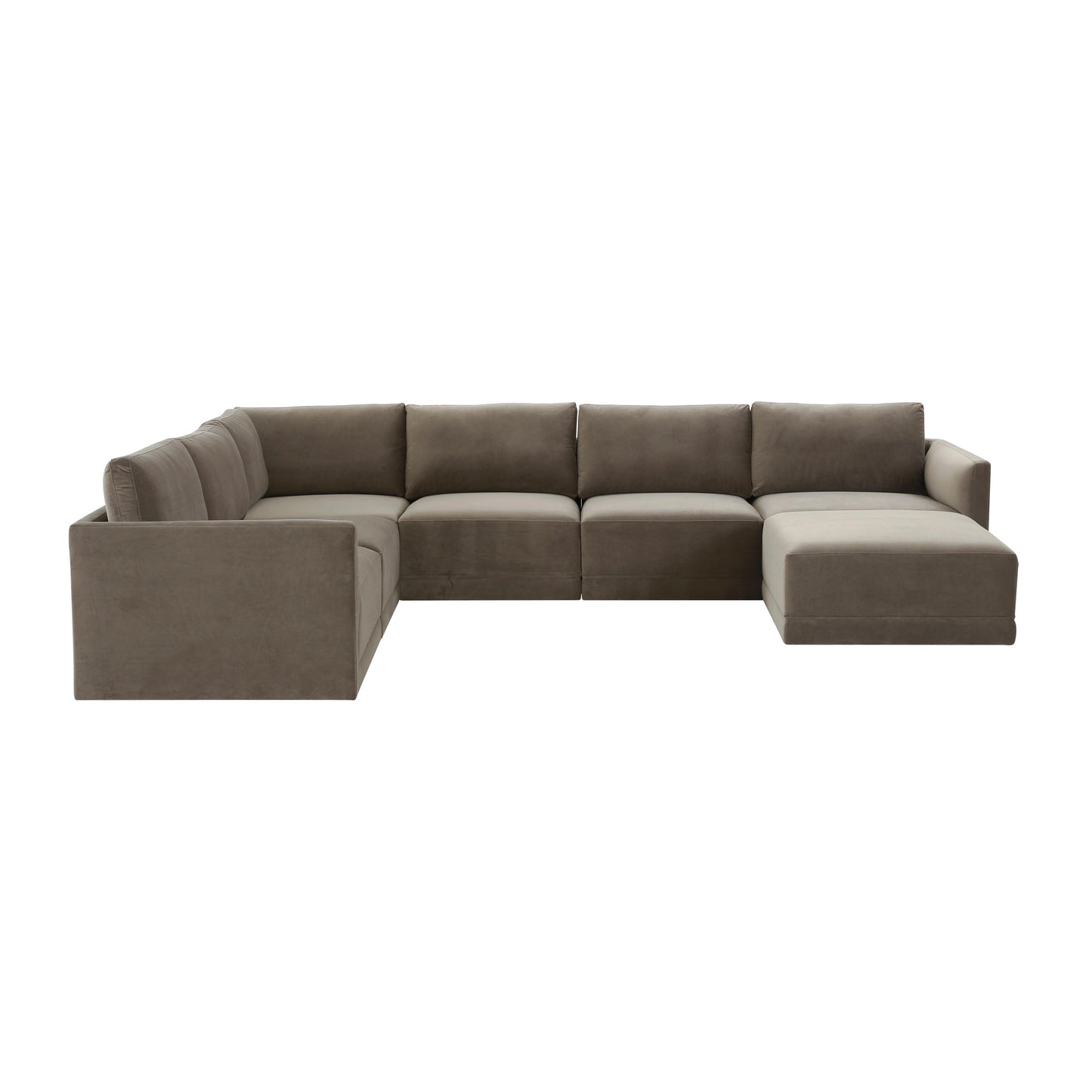 bree taupe modular large chaise sectional