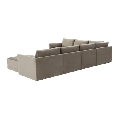 Bree Taupe Modular Large Chaise Sectional