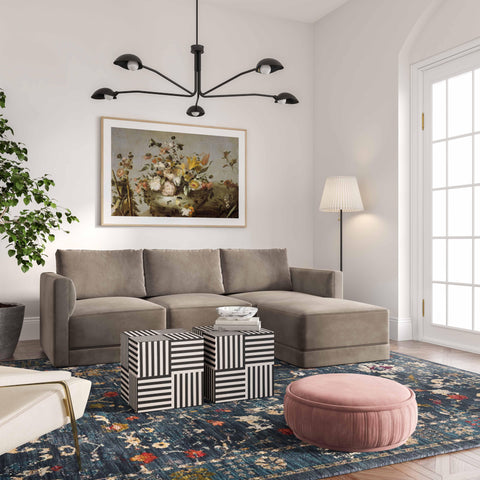 Margaux Versailles Performance Velvet Modular Ottoman - image 2