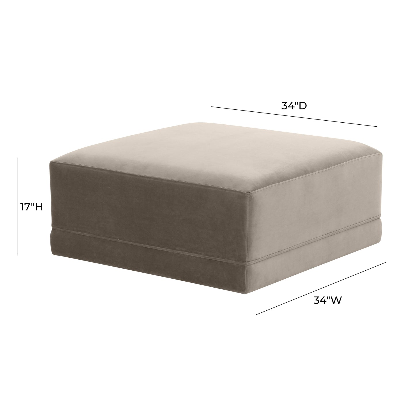 bree taupe ottoman