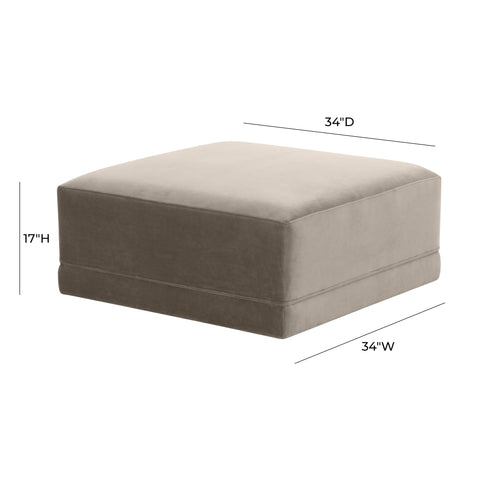 Margaux Versailles Performance Velvet Modular Ottoman - image 4