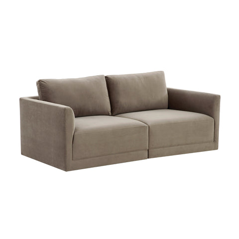 Margaux Versailles 74" Performance Velvet Modular Loveseat - image 1