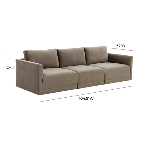 Margaux Versailles 105" Performance Velvet Modular Sofa - image 6
