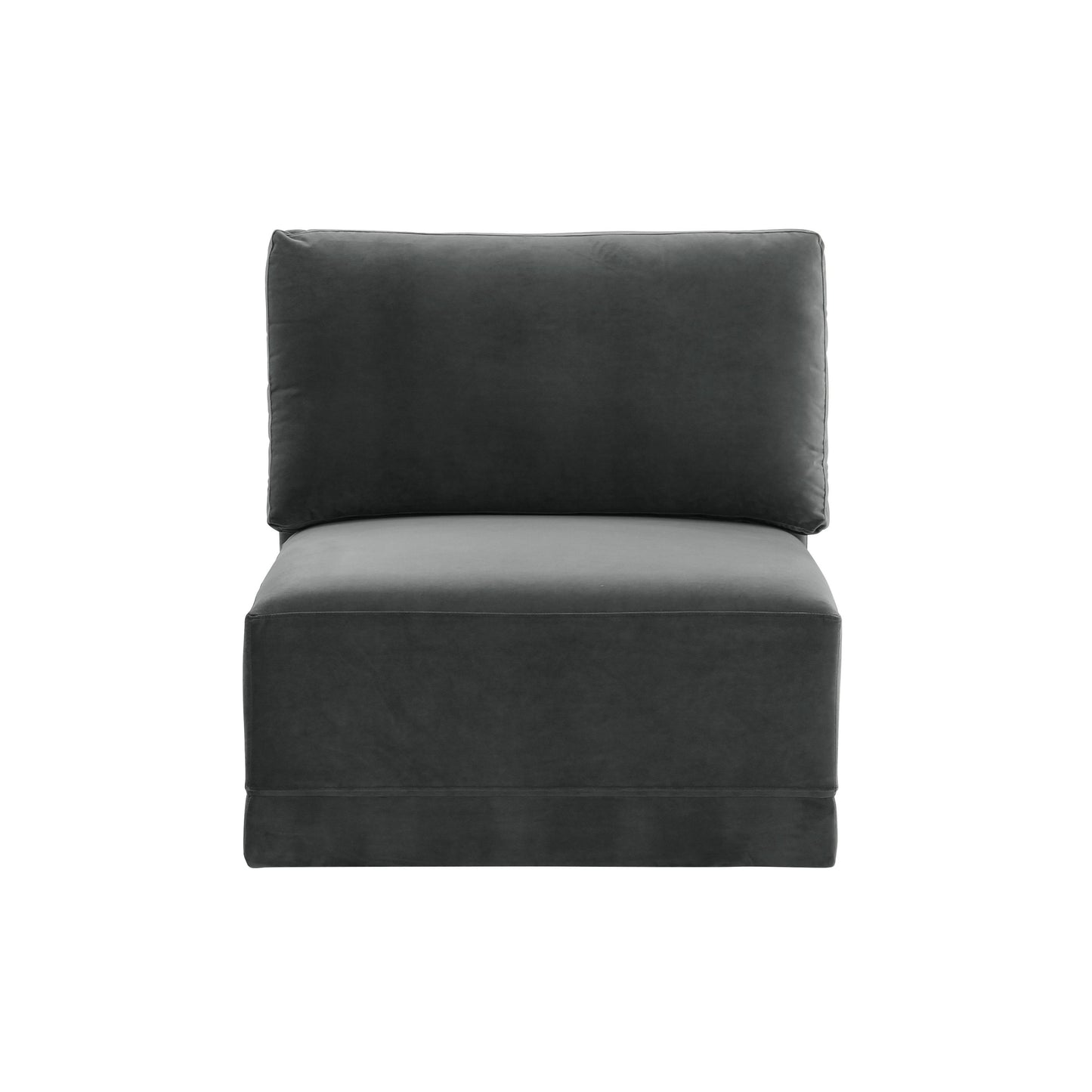 bree charcoal armless chair