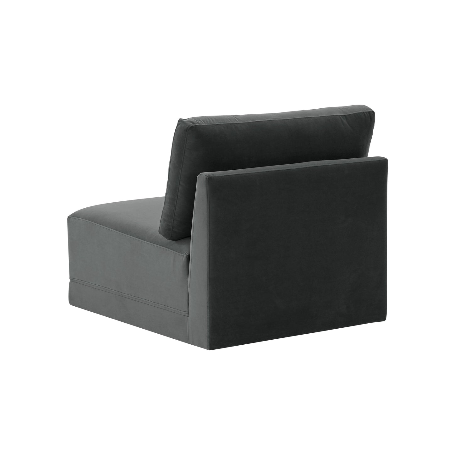 bree charcoal armless chair