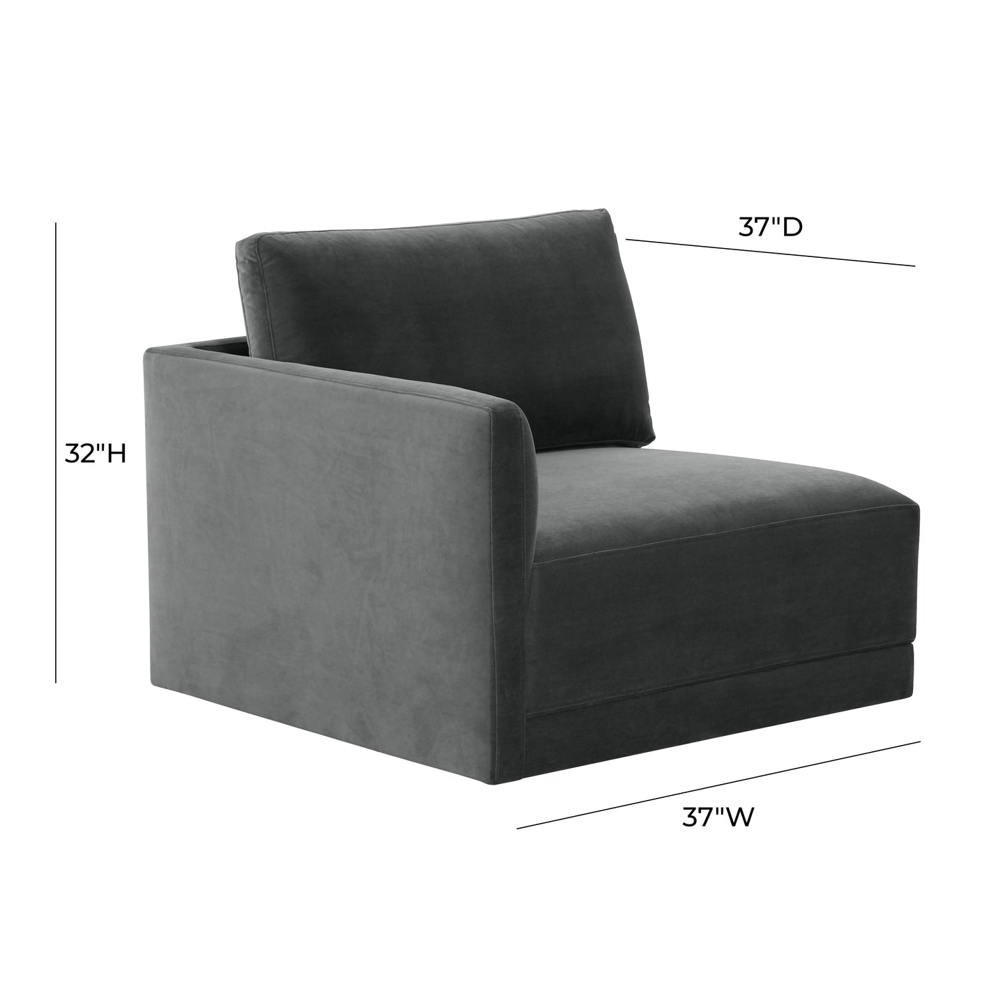 bree charcoal laf corner chair