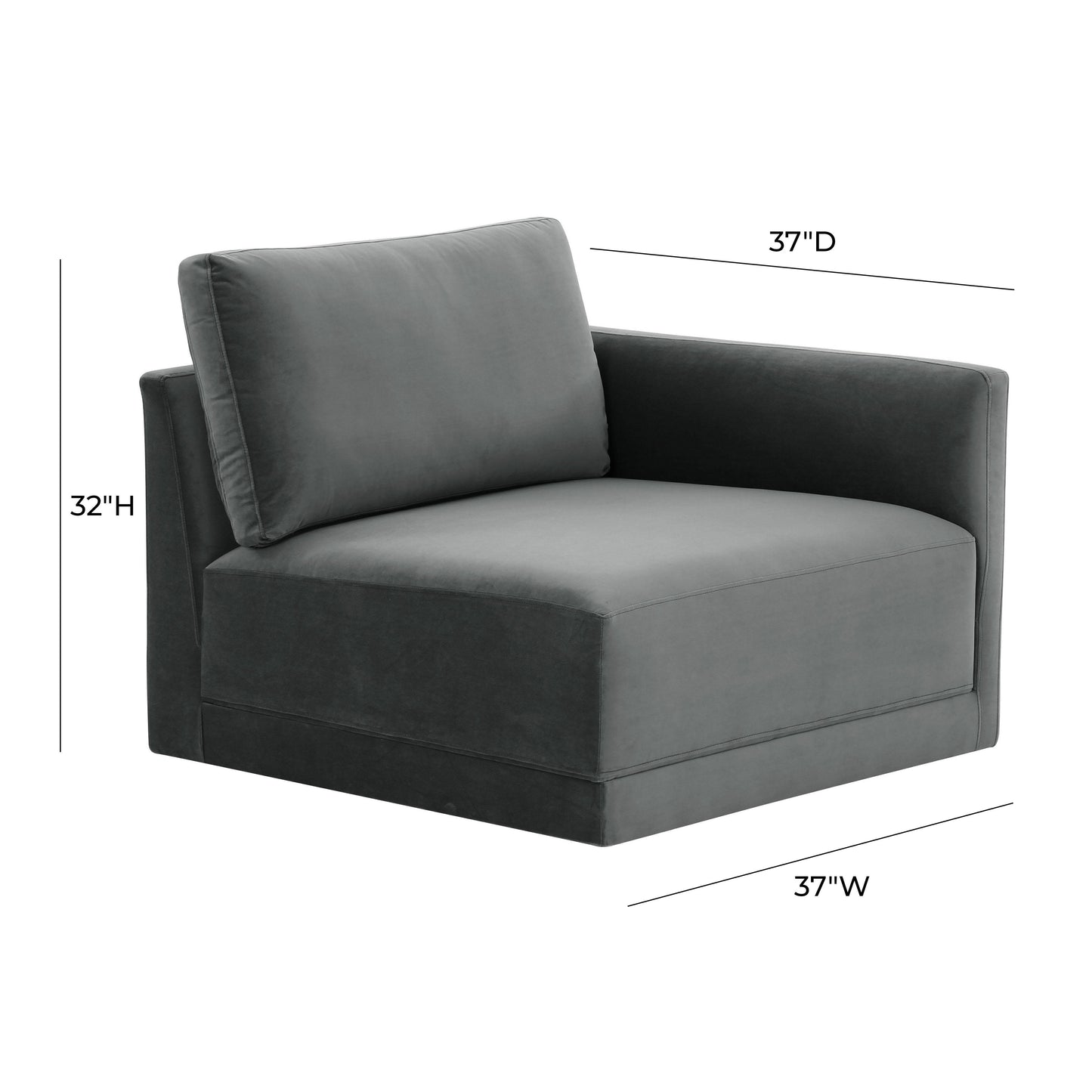 bree charcoal raf corner chair