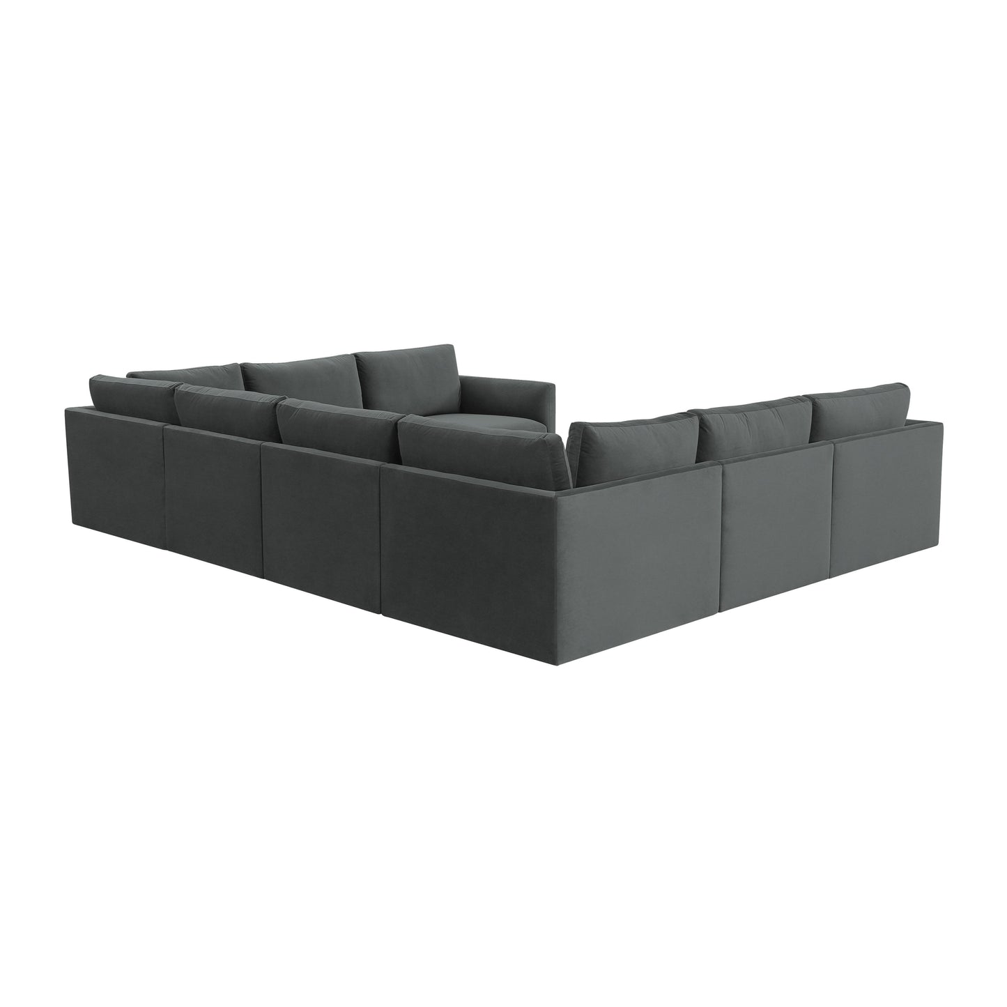 bree charcoal modular large u sectional