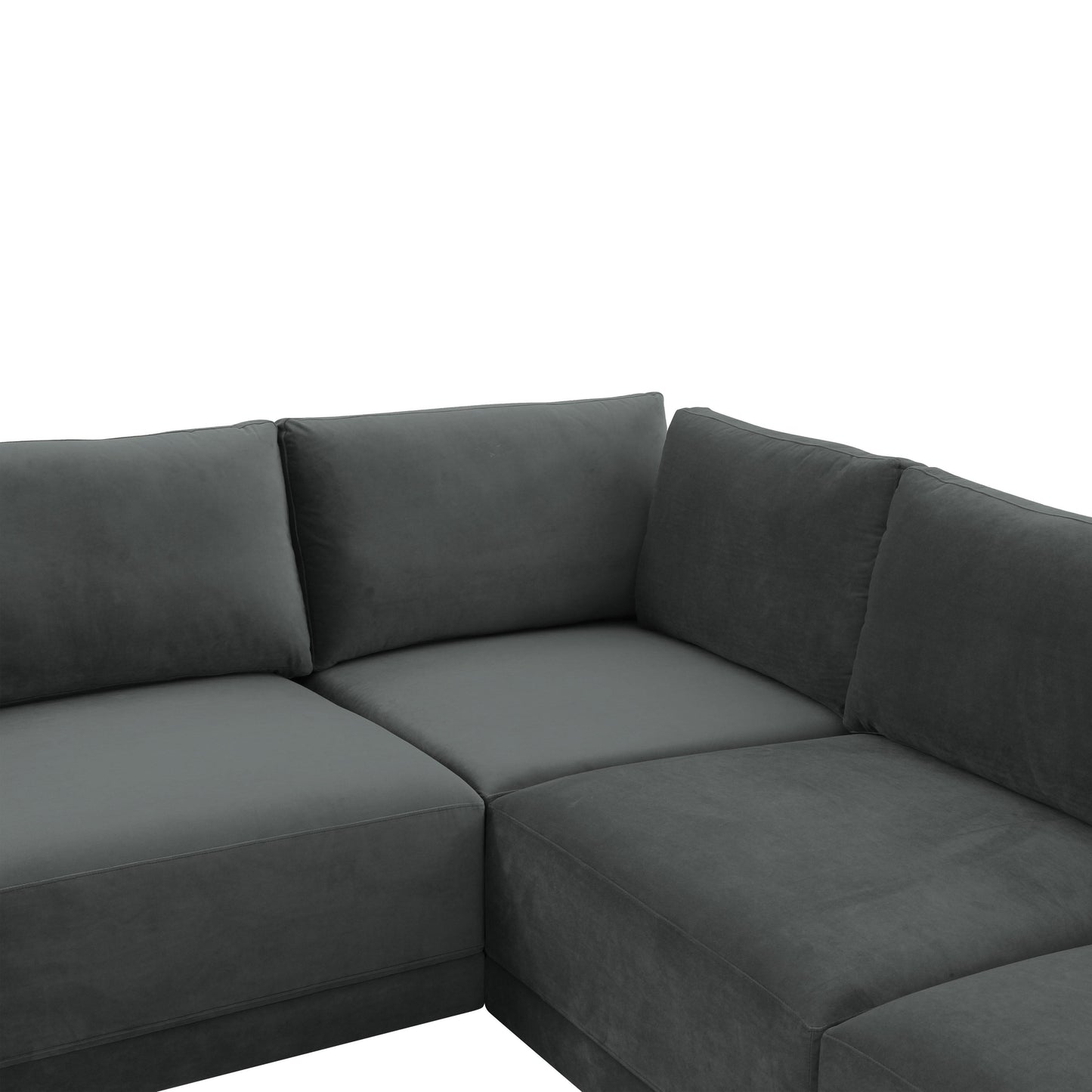 bree charcoal modular large u sectional