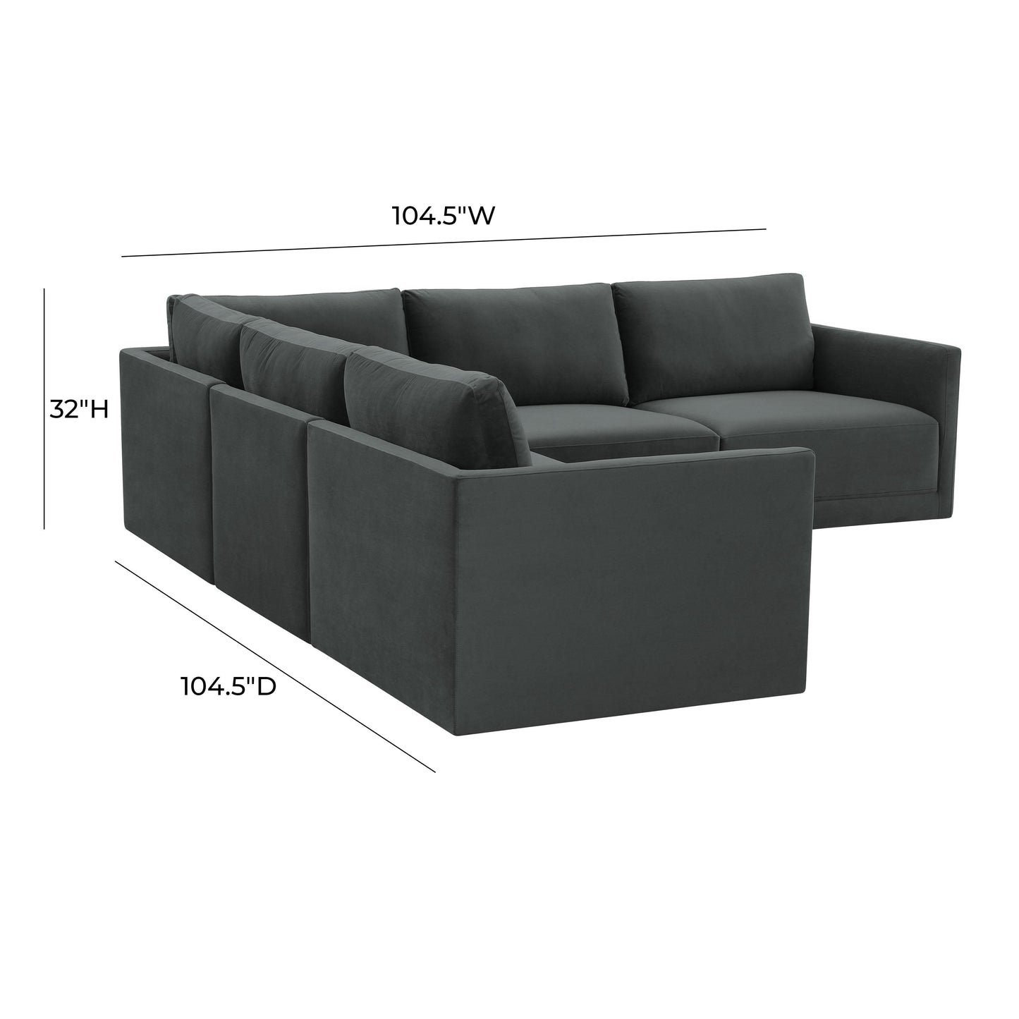 bree charcoal modular l sectional