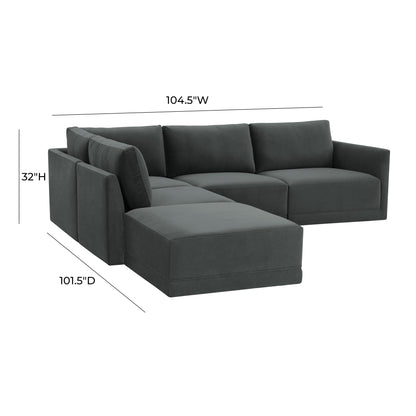 Bree Charcoal Modular LAF Sectional