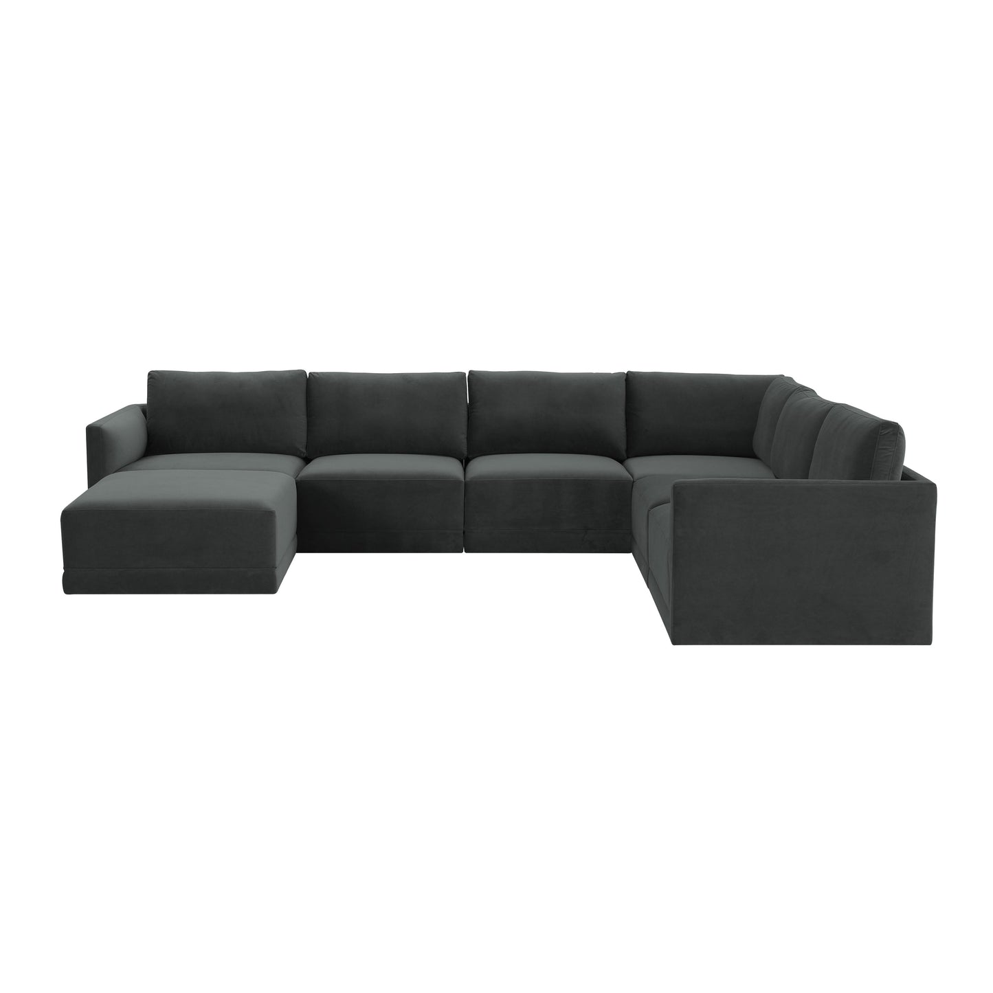 bree charcoal modular large chaise sectional