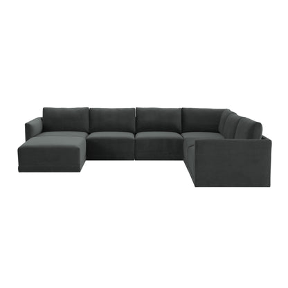 Bree Charcoal Modular Large Chaise Sectional