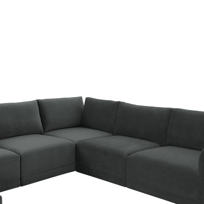 Bree Charcoal Modular Large Chaise Sectional