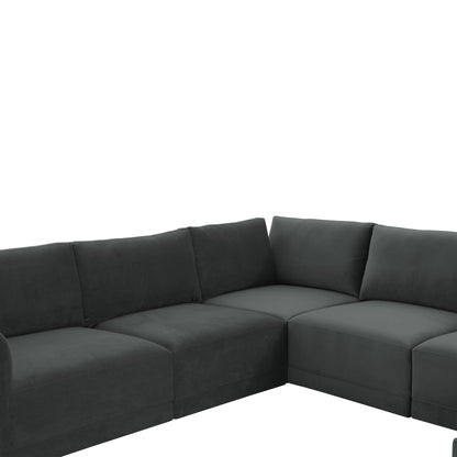 Bree Charcoal Modular Large Chaise Sectional