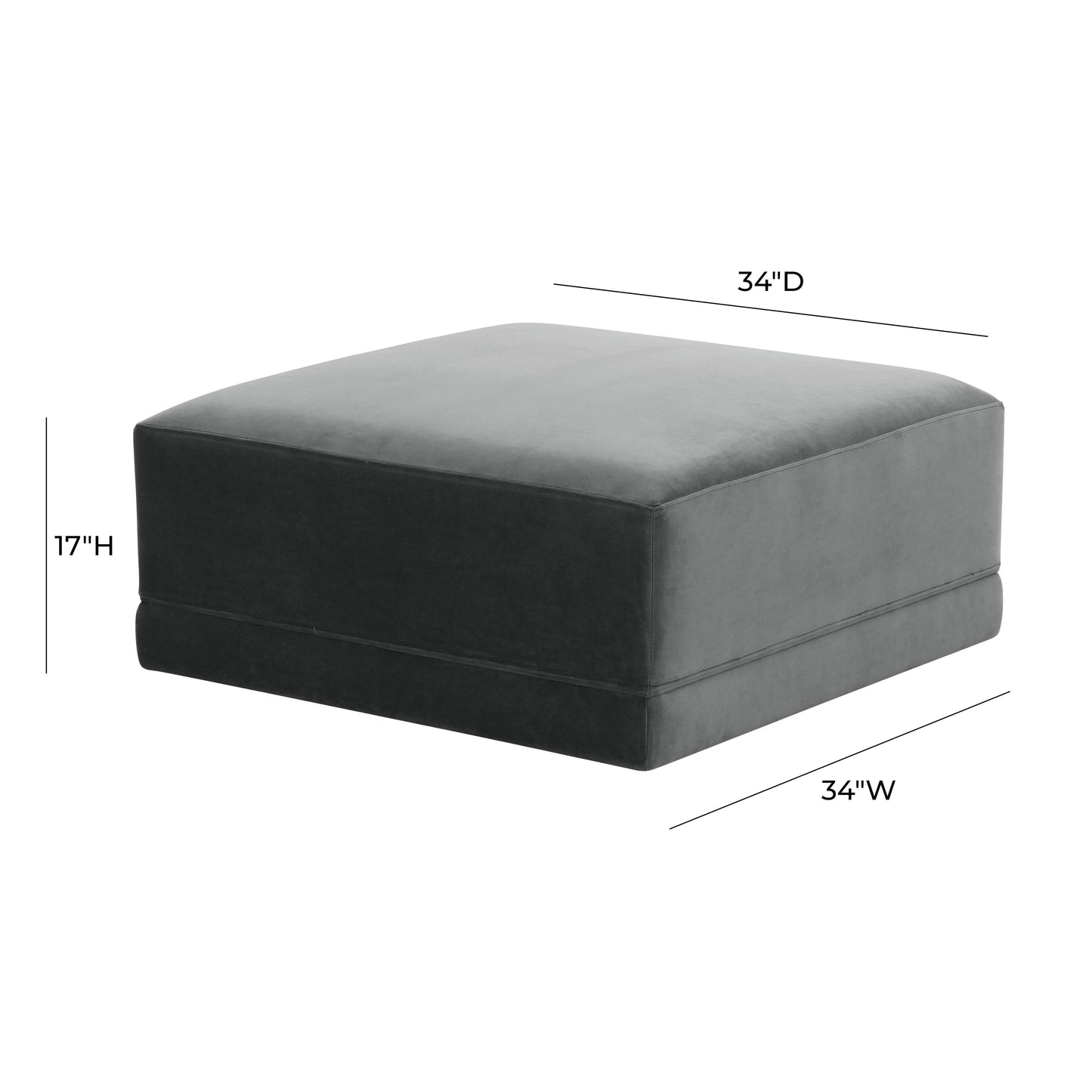 bree charcoal ottoman