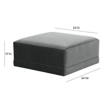 Bree Charcoal Ottoman