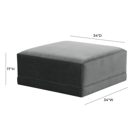 Margaux Versailles Performance Velvet Modular Ottoman - image 4