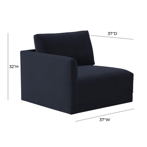 Margaux Versailles Performance Velvet Modular LAF Corner Chair - image 6