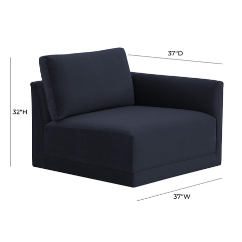 Margaux Versailles Performance Velvet Modular RAF Corner Chair - image 6