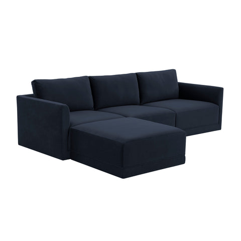 Margaux Versailles 4-Piece Performance Velvet Modular Sectional - image 1