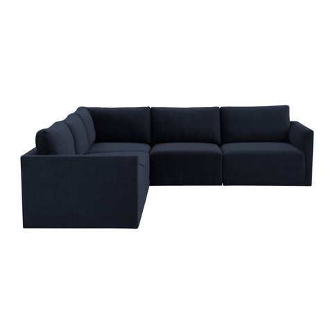 Margaux Versailles 5-Piece Performance Velvet Modular L Sectional - image 1