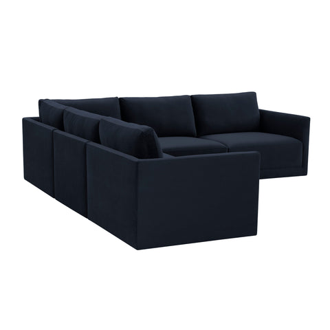 Margaux Versailles 5-Piece Performance Velvet Modular L Sectional - image 3