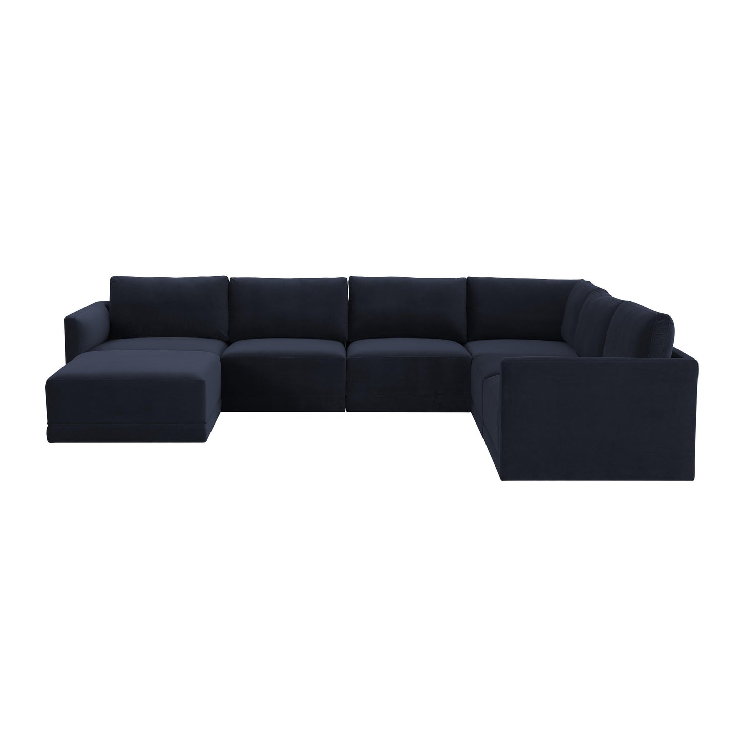 bree navy modular large chaise sectional