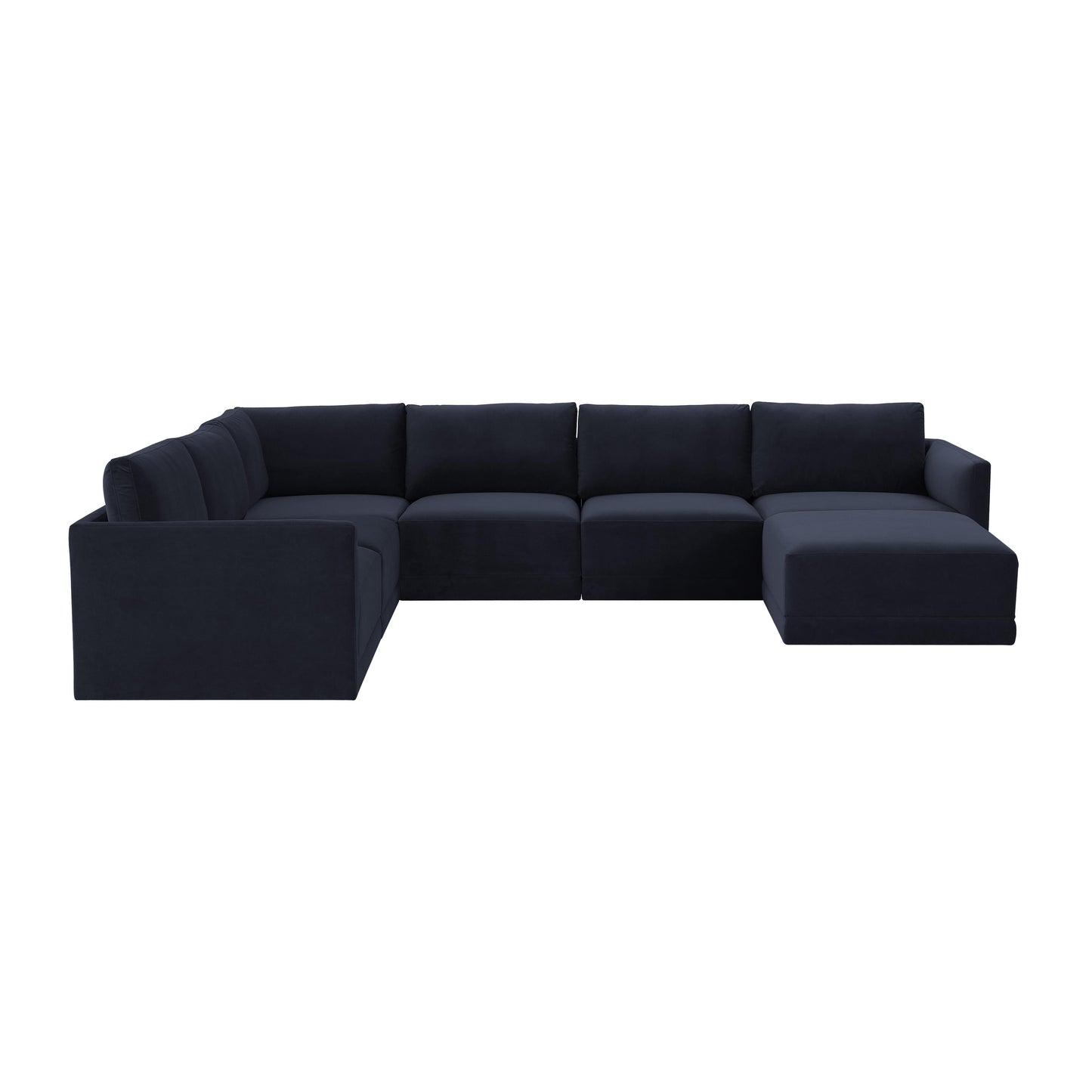 bree navy modular large chaise sectional